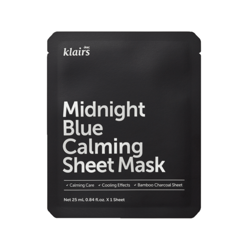 dear, klairs Midnight Blue Calming Sheet Mask 25ml - GlowKontor