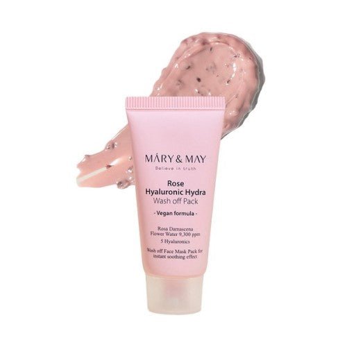 MARY&MAY Rose Hyaluronic Hydra Wash Off Pack 30g - GlowKontor