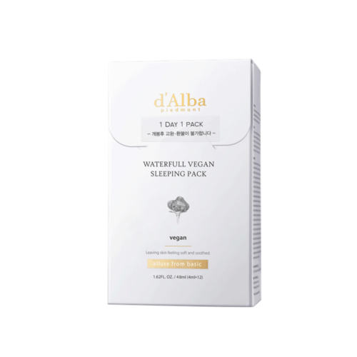d'Alba Waterfull Vegan Sleeping Pack (4ml*12ea) - GlowKontor
