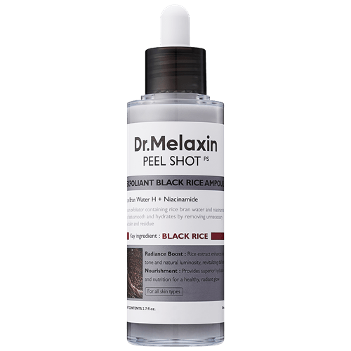Dr.Melaxin Peel Shot Exfoliating Black Rice Ampoule 80ml - GlowKontor