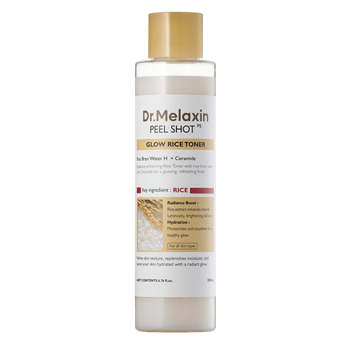 Dr.Melaxin Peel Shot Glow Rice Toner 200ml - GlowKontor
