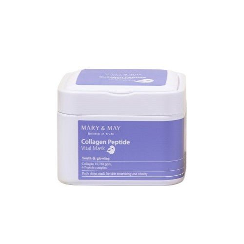 MARY&amp;MAY Collagen Peptide Vital Mask 30pcs - GlowKontor