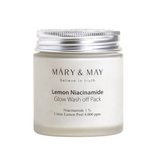 MARY&amp;MAY Lemon Niacinamide Glow Wash Off Pack 125g - GlowKontor