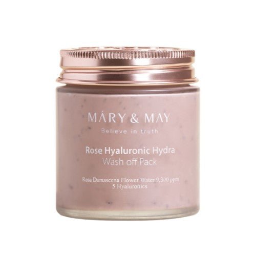 MARY&MAY Rose Hyaluronic Hydra Wash Off Pack 125g - GlowKontor