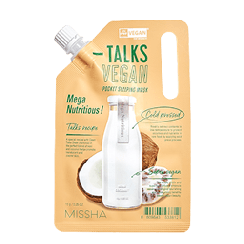 MISSHA Talks Vegan Squeeze Pocket Sleeping Mask (Mega Nutritious) 10g - GlowKontor