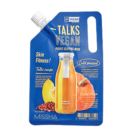 MISSHA Talks Vegan Squeeze Pocket Sleeping Mask (Skin Fitness) 10g - GlowKontor