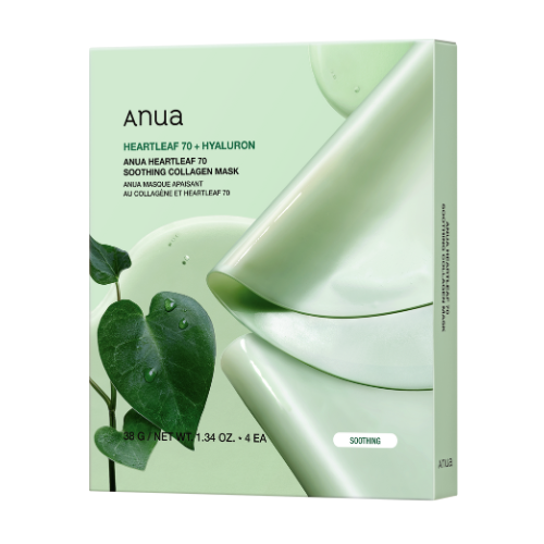 [1016] ANUA [4Ea] Heartleaf 70 Soothing Collagen Mask