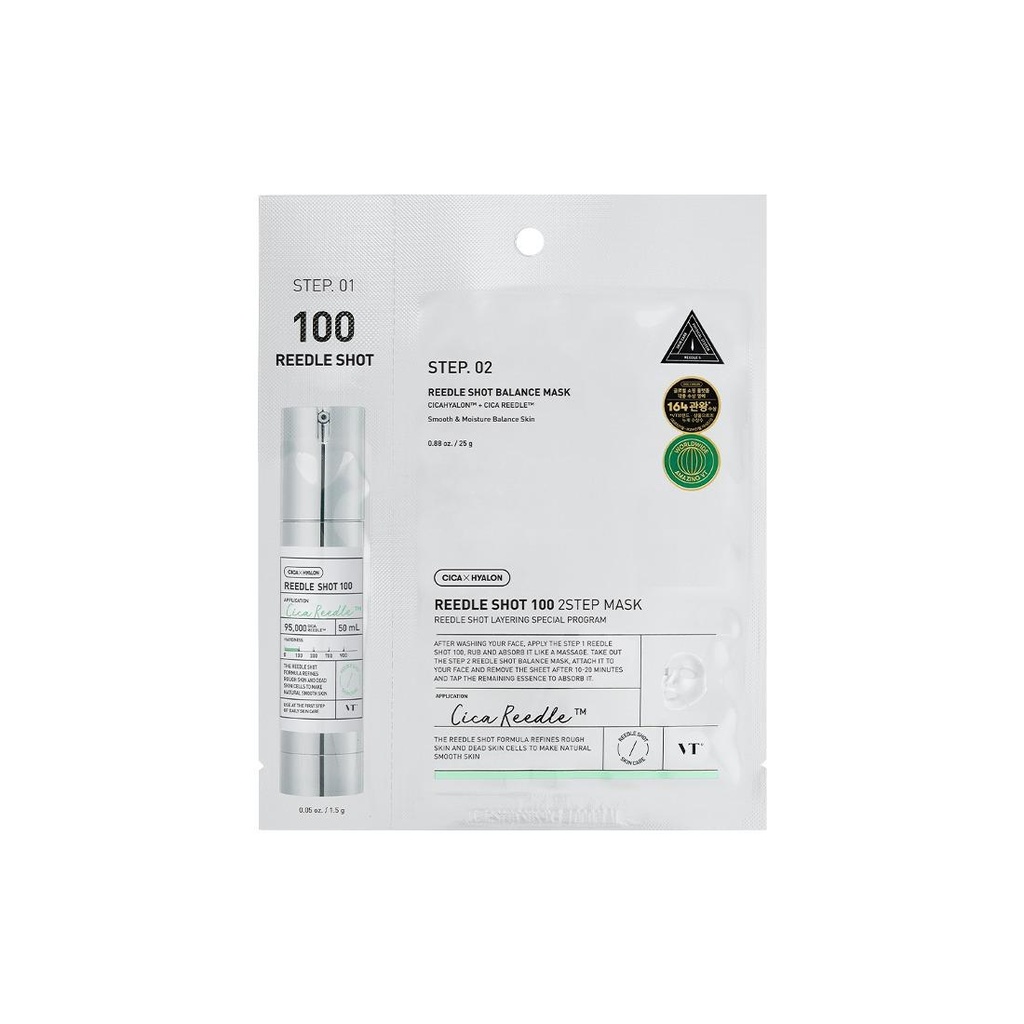 VT COSMETICS [1EA] Reedle Shot 100 2-STEP Mask