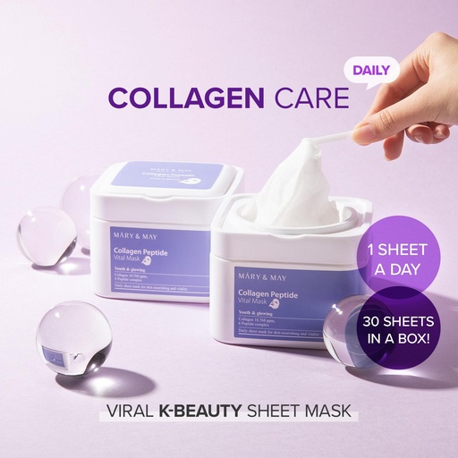 Mary&May (30pcs) Collagen Peptide Vital Mask