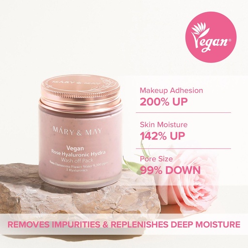 Mary&May Rose Hyaluronic Hydra Wash off Pack 125g