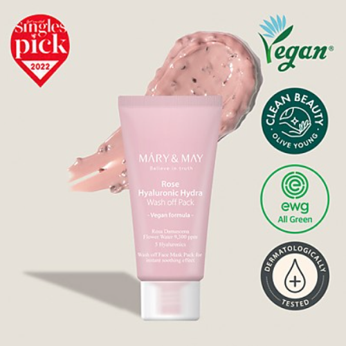 Mary&May (X) Rose Hyaluronic Hydra Wash off Pack 30g