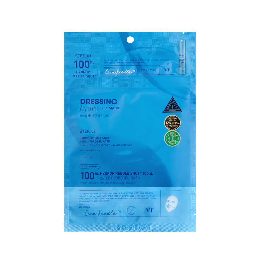 VT COSMETICS [EN](1EA) Hydrop Reedle Shot® 100hL 2STEP Hydrogel Mask
