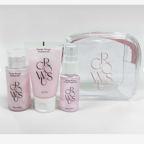 Growus Damage Therapy Travel Kit (Shampoo 50ml +Treatment 45g+No wash treatment 28ml)