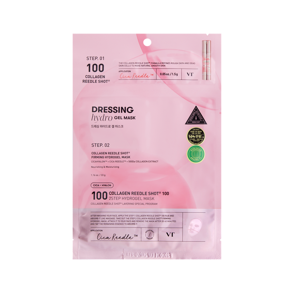 VT COSMETICS (1EA) Collagen Reedle Shot 100 2STEP Hydrogel Mask