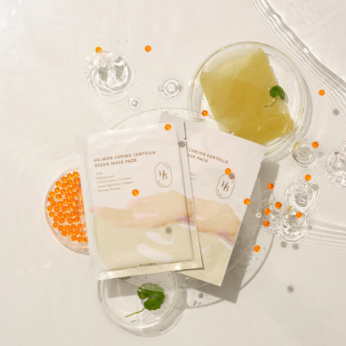 HEVEBLUE (1ea) Salmon Caring Centella Green Mask Pack