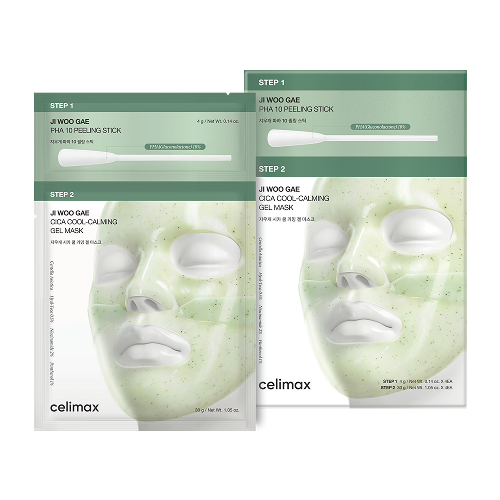 celimax [4EA] Ji Woo Gae Cica PHA Peel 2-STEP Gel Mask 4g+30g
