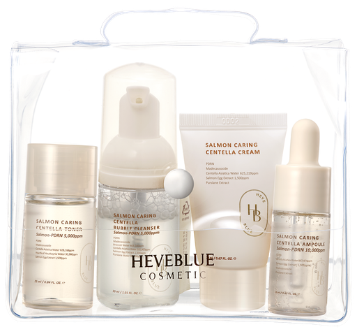 HEVEBLUE Salmon Caring Centella Special Travel Kit Bag