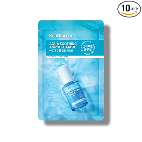 Real Barrier [10EA] Aqua Soothing Ampoule Mask 28ml