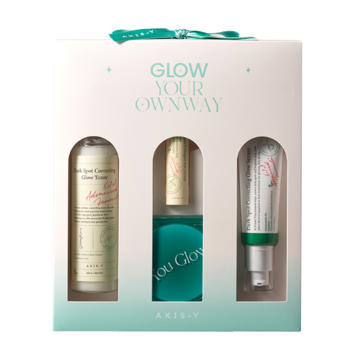 AXIS-Y Glow Your Ownway Set (Dark Spot Correcting Glow Toner + Vegan Collagen Eye Serum + Dark Spot Correcting Glow Serum + You Glow Compact Mirror)