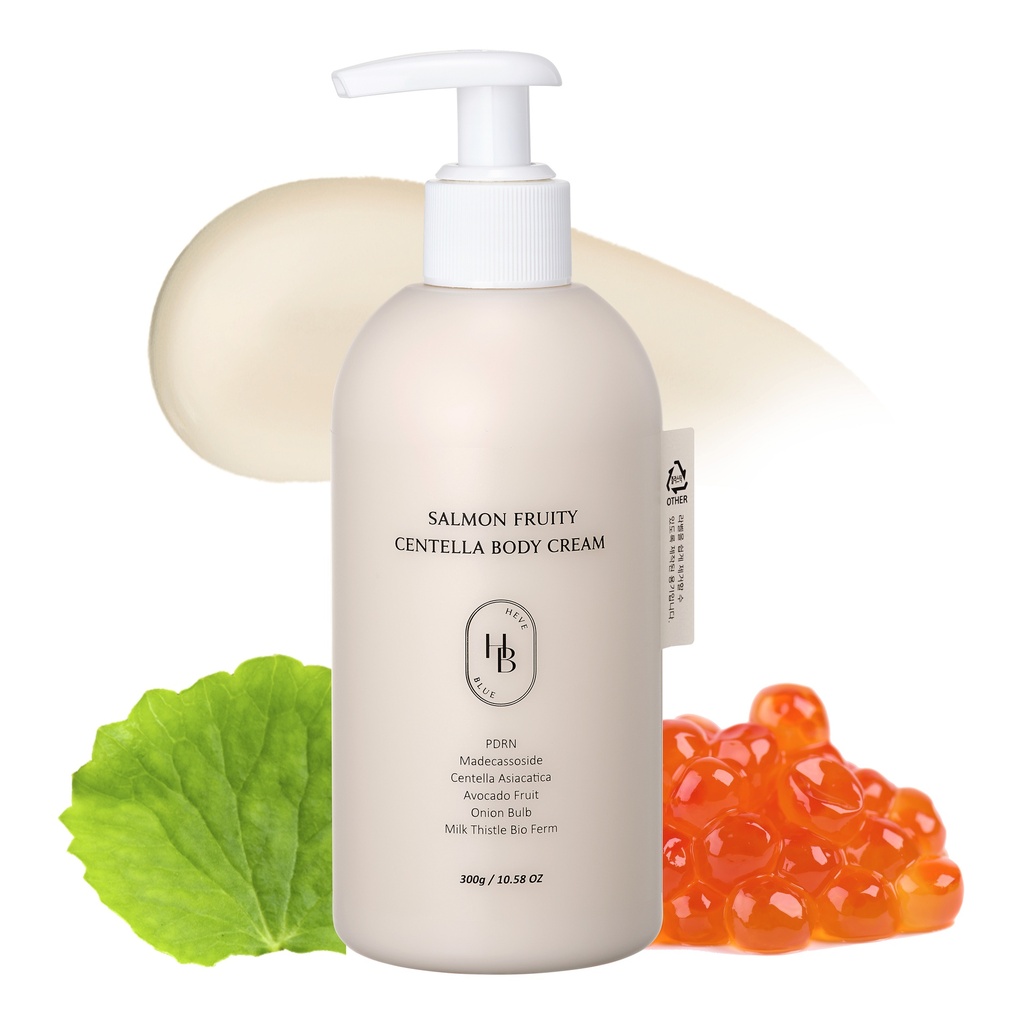 HEVEBLUE Salmon Fruity Centella Body Cream 300g