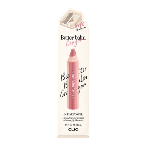 CLIO Butter Balm Crayon 001 Pink Poster