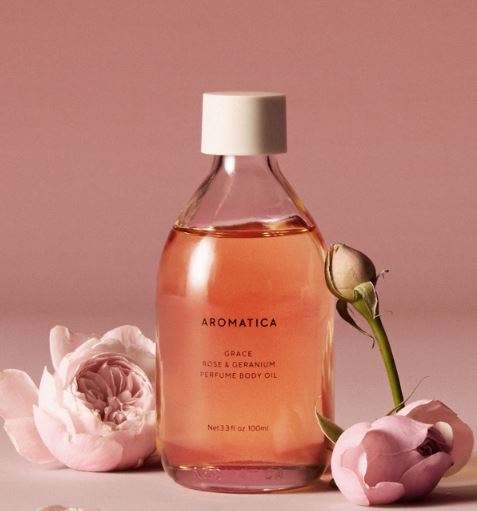 Aromatica Grace Perfume Body Oil Rose & Geranium 100ml