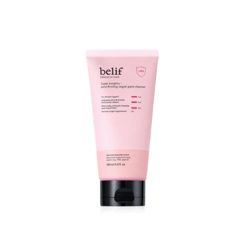 belif Super knights pore firming vegan pack cleanser 150ml