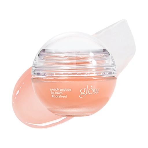 glow peach peptide repair lip balm #coralreef