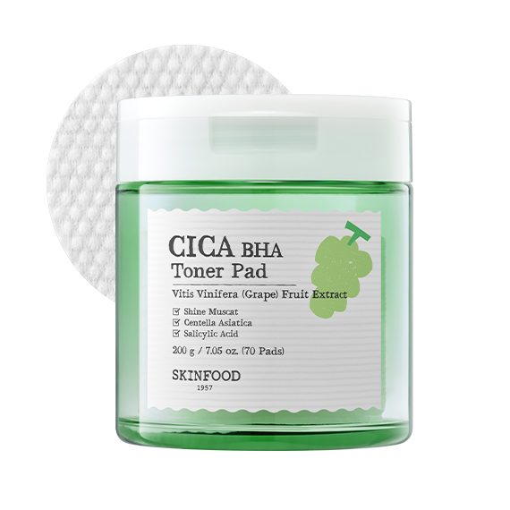SKINFOOD Shine Muscat Cica BHA Toner Pad 200g(70EA)