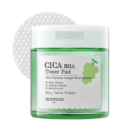 SKINFOOD Shine Muscat Cica BHA Toner Pad 200g(70EA)